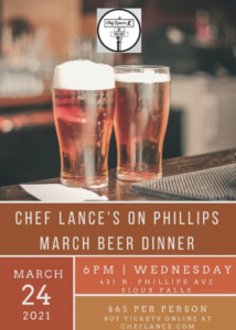 Chef Lance's March Beer Dinner