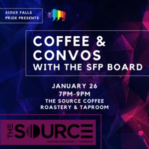 Coffee Sioux Falls Pride board